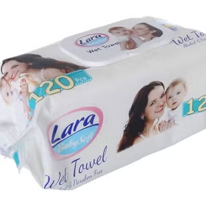 Lara Baby Soft Wet Towel Premium Eg Wipes, 120 Pieces