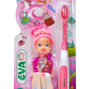 Eva Toothbrush Ultra Soft  With Doll For Girls Multi-Colors