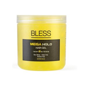 BLESS Curly Hold Hair Gel, Natural Look Styling, For All Hair Types, With Aloe Vera Extract, Panthenol Enriched, 250ml (250, MEGA HOLD)