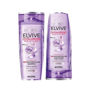 L'Oréal Paris Elvive Hyaluron Moisture Shampoo 400ml and Conditioner 400ml Dual Pack