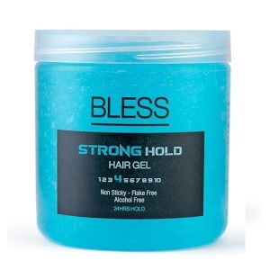 BLESS Curly Hold Hair Gel, Natural Look Styling, For All Hair Types, With Aloe Vera Extract, Panthenol Enriched, 250ml (250, STRONG HOLD)